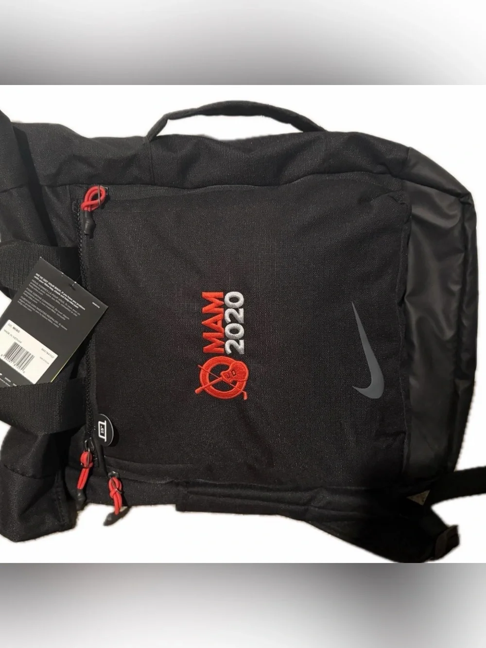 Nike Utility Power Roll Top Backpack Laptop Bag Black MAM 2020 Golf Embroidered